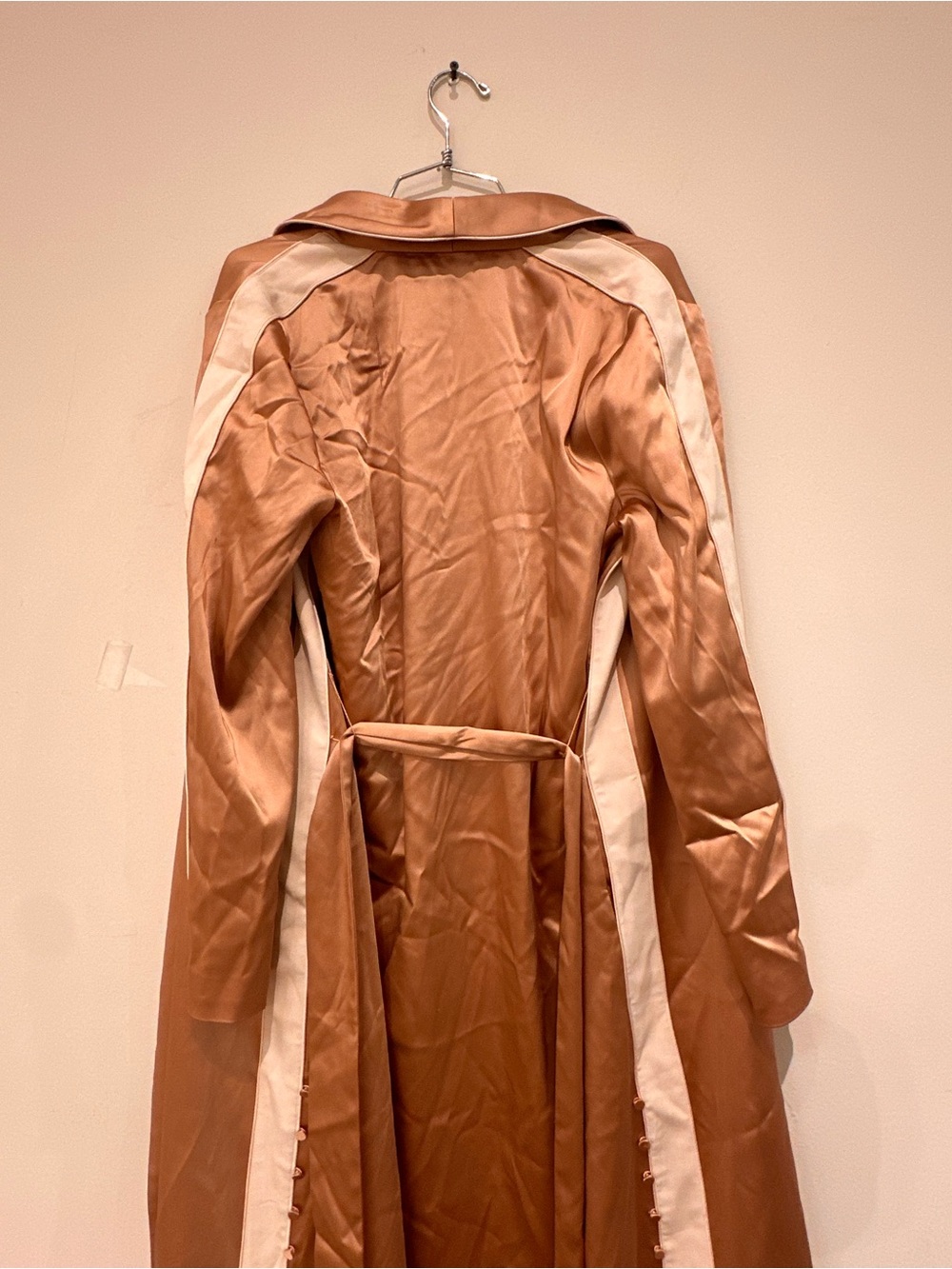 Jonathan Simkhai Copper Satin Long Robe - Picture 4 of 7